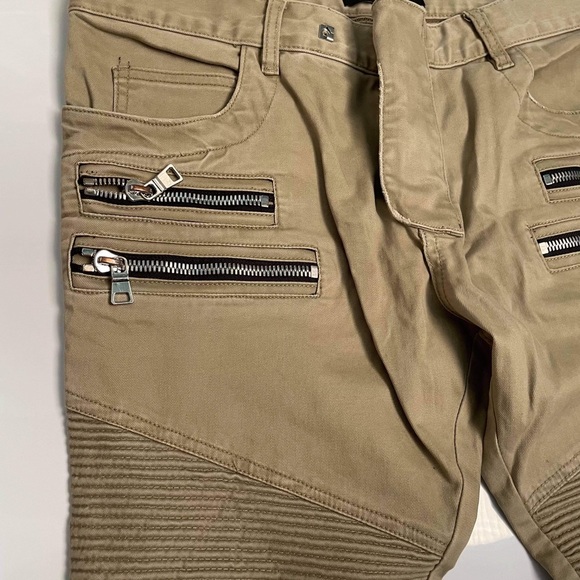 Get Me Fly Denim Khaki Biker Jean Size 34 L - Picture 3 of 4